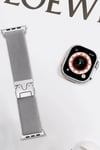 Apple Watch 42mm Uyumlu Forest Kumaş Kordon - Titan Gri -