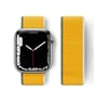 Apple Watch 42mm Uyumlu Hasırlı Cırtcırtlı Kordon - Sarı -