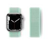 Apple Watch 42mm Uyumlu Hasırlı Cırtcırtlı Kordon - Turkuaz -