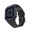 Apple Watch 42mm Uyumlu Kr401 Silikon Kordon - Siyah-mavi -