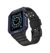 Apple Watch 42mm Uyumlu Kr401 Silikon Kordon - Siyah-mavi -