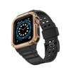 Apple Watch 42mm Uyumlu Kr401 Silikon Kordon - Siyah-rose -