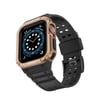 Apple Watch 42mm Uyumlu Kr401 Silikon Kordon - Siyah-rose -