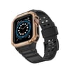 Apple Watch 42mm Uyumlu Kr401 Silikon Kordon - Siyah-rose -