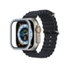 Apple Watch Ultra 49mm Uyumlu Alüminyum Kasa Cam Ekran Koruyucu - Mavi Diğer
