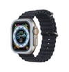 Apple Watch Ultra 49mm Uyumlu Alüminyum Kasa Cam Ekran Koruyucu - Mavi Diğer