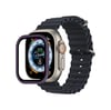 Apple Watch Ultra 49mm Uyumlu Alüminyum Kasa Cam Ekran Koruyucu - Mor Diğer