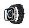 Apple Watch Ultra 49mm Uyumlu Alüminyum Kasa Cam Ekran Koruyucu - Gri Diğer
