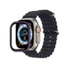 Apple Watch Ultra 49mm Uyumlu Alüminyum Kasa Cam Ekran Koruyucu - Mor Diğer