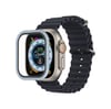 Apple Watch Ultra 49mm Uyumlu Alüminyum Kasa Cam Ekran Koruyucu - Mavi Diğer