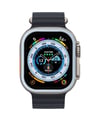 Apple Watch Ultra 49mm Uyumlu Alüminyum Kasa Cam Ekran Koruyucu - Mavi Diğer