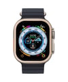 Apple Watch Ultra 49mm Uyumlu Alüminyum Kasa Cam Ekran Koruyucu - Gold Diğer