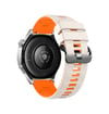Apple Watch Ultra 49mm Uyumlu Minoc Kordon - Beyaz-turuncu -
