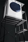 Çamaşır Makinesi Dolabı Yan Raflı Dolap Metal Banyo Organizer Çok Katlı Düzenleyici 264 Siyah Çok Renkli