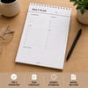Daily Planner, Tarihsiz Günlük Masaüstü Planlayıcı, Spiralli,15 23 Çok Renkli