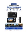 Dijital Kamera 4k Hd 48mp 8x Zoom Flaşlı Kayar Retro Video Kamera 2.4 Ekran 64gb Sd Kart Hediyeli Siyah Çok Renkli