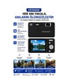 Dijital Kamera 4k Hd 48mp 8x Zoom Flaşlı Kayar Retro Video Kamera 2.4 Ekran 64gb Sd Kart Hediyeli Siyah Çok Renkli