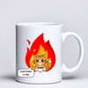 Everything Is Fine Yazılı Kedi Tasarımlı Kupa Model 234 Mizahi Baskılı Seramik Kahve Kupası Diğer