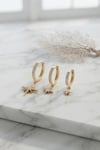Gold Renk Kutup Yıldız Model 3 Lü Küpe Seti Diğer