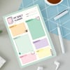 Haftalık, Günlük Planlayıcı Set - 50 Sayfa Tarihsiz Masaüstü Planner - Gençler, Kızlar, Yetişkinler İçin To Do List - 3 Parça - Green Serisi Çok Renkli