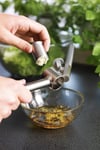 Hazneli Paslanmaz Metal Sarımsak Ve Zencefil Ezici Doğrayıcı Çok Renkli