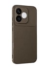 Huawei Honor 600 Lite Uyumlu Auto Focus Karbon Kapak - Kahverengi Belirtilmemiş