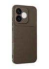 Huawei Honor 600 Lite Uyumlu Auto Focus Karbon Kapak - Kahverengi Belirtilmemiş