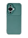 Huawei Nova 12s Uyumlu Kılıf Auto Focus Karbon Kapak - Koyu Yeşil Belirtilmemiş