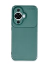Huawei Nova 12s Uyumlu Kılıf Auto Focus Karbon Kapak - Koyu Yeşil Belirtilmemiş