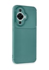 Huawei Nova 12s Uyumlu Kılıf Auto Focus Karbon Kapak - Koyu Yeşil Belirtilmemiş