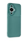 Huawei Nova 12s Uyumlu Kılıf Auto Focus Karbon Kapak - Koyu Yeşil Belirtilmemiş