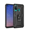 Huawei P40 Lite Uyumlu E Kılıf Sofya Yüzüklü Silikon Kapak - Siyah Belirtilmemiş