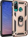 Huawei P40 Lite Uyumlu E Kılıf Sofya Yüzüklü Silikon Kapak - Gold Belirtilmemiş