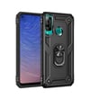 Huawei P40 Lite Uyumlu E Kılıf Sofya Yüzüklü Silikon Kapak - Siyah Belirtilmemiş