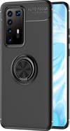 Huawei P40 Pro Uyumlu Kılıf Range Yüzüklü Silikon - Siyah Belirtilmemiş