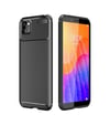 Huawei Y5p Uyumlu Kılıf Auto Focus Karbon Kapak - Siyah Belirtilmemiş