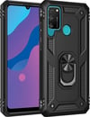 Huawei Y6p Uyumlu Kılıf Sofya Yüzüklü Silikon Kapak - Siyah Belirtilmemiş