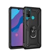 Huawei Y6p Uyumlu Kılıf Sofya Yüzüklü Silikon Kapak - Siyah Belirtilmemiş