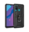 Huawei Y6p Uyumlu Kılıf Sofya Yüzüklü Silikon Kapak - Siyah Belirtilmemiş
