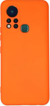 İnfinix Hot 11s Uyumlu Kılıf Nano İçi Kadife Silikon - Turuncu Belirtilmemiş
