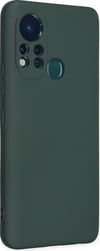 İnfinix Hot 11s Uyumlu Kılıf Nano İçi Kadife Silikon - Koyu Yeşil Belirtilmemiş