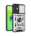 İnfinix Hot 30 4g Uyumlu Kılıf Pars Lens Yüzüklü Silikon - Gümüş Belirtilmemiş