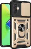 İnfinix Hot 30 4g Uyumlu Kılıf Pars Lens Yüzüklü Silikon - Gold Belirtilmemiş
