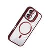 Joko Apple İphone 16 Plus Uyumlu Remim Lensli Magsafe Standlı Kapak - Bordo Honor X7c