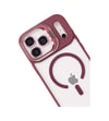Joko Apple İphone 17 Pro Uyumlu Remim Lensli Magsafe Standlı Kapak - Bordo Honor X7c