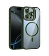 Joko Apple Uyumlu iPhone 15 Pro Max Uyumlu Remim Lensli Magsafe Standlı Kapak - Koyu Yeşil Belirtilmemiş