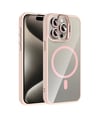 Joko Apple Uyumlu iPhone 15 Pro Max Uyumlu Remim Lensli Magsafe Standlı Kapak - Pembe Belirtilmemiş