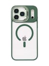 Joko Apple Uyumlu iPhone 17 Pro Uyumlu Remim Lensli Magsafe Standlı Kapak - Koyu Yeşil Belirtilmemiş