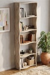 Kitaplık 5 Raflı Esinti Modern Çok Amaçlı Dekoratif Raf Ünitesi Geniş Kütüphane Ofis Kitaplığı 7082 Raverten Çok Renkli