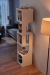 Kitaplık Ahşap Dekoratif Raf 5 Katlı Modern Çok Amaçlı Kitaplık Salon Ofis Kitaplığı 7067 Beyaz Çok Renkli